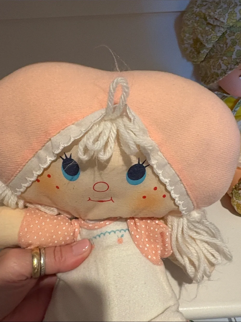 Vinatge strawberry shortcake. Apricot rag doll
